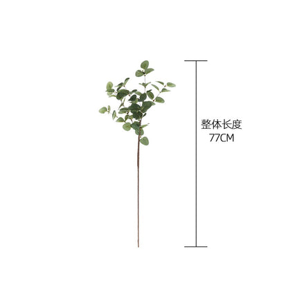 Removable Two-Section Eucalyptus Branch - INS Style Realistic Home Decor & Wedding Faux Flowers MW61216 - Perfect for Elegant Arrangements and Seasonal Decor