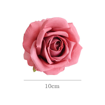 Exquisite 10CM Imported Silk Rose Flower Heads - Perfect for Weddings, Celebrations, and Gift Boxes