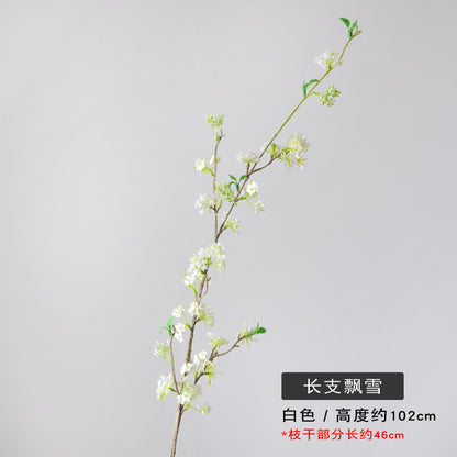 Lifelike Snowy Willow Branch Home Decor - Elegant Artificial Snowy Flower Arrangement for Hotels, Rentals, and Weddings