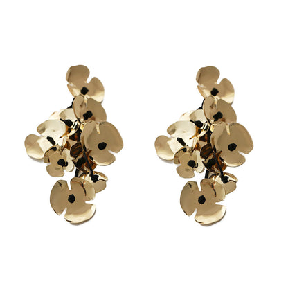 Chic and Creative Knotted Flower Design Statement Earrings - Versatile Fashionable Accessories for Women