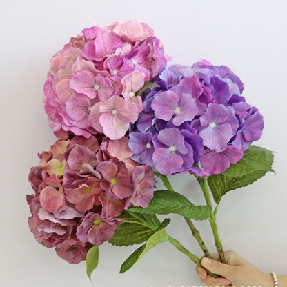 Luxurious Faux Hydrangea Lollipop Wedding Décor - Soft Touch, Moisture-Resistant Artificial Flowers for Elegant Event Styling