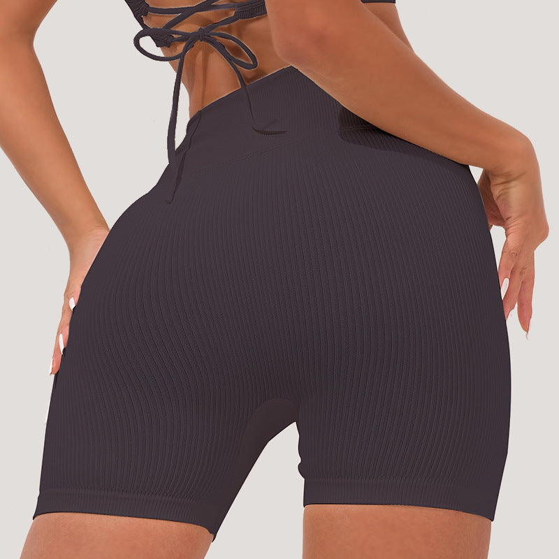 Seamless American Style High Waisted Yoga Shorts for Enhanced Peach Butt Lift and Functional Cross Training Fitness Shorts