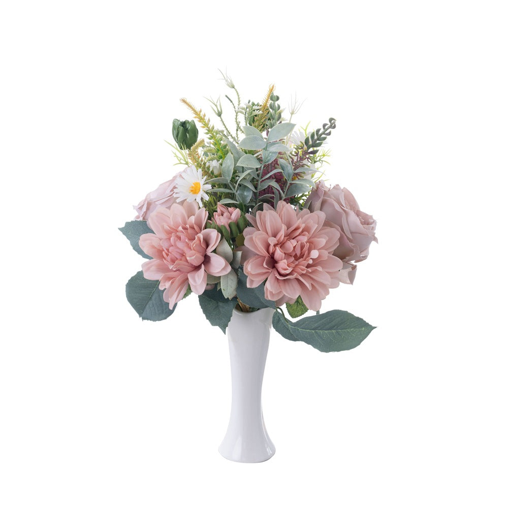 Elegant Faux Floral Bouquet with Delicate Rose Design - Perfect for Weddings and Home Décor - Versatile Handcrafted Wall Decor - Model CF01445