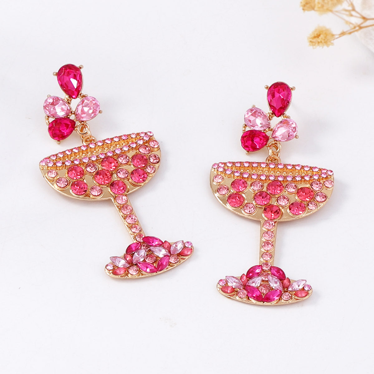 Trendy Statement Alloy Pearl-Like Earrings with Sparkling Rhinestone Accents - Ideal Versatile Fashion Jewelry for Women
