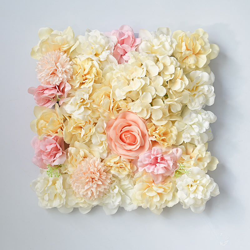 Stunning Artificial Floral Background Wall Decor with Pink Roses and Hydrangeas – Perfect for Wedding Arches and Celebrations