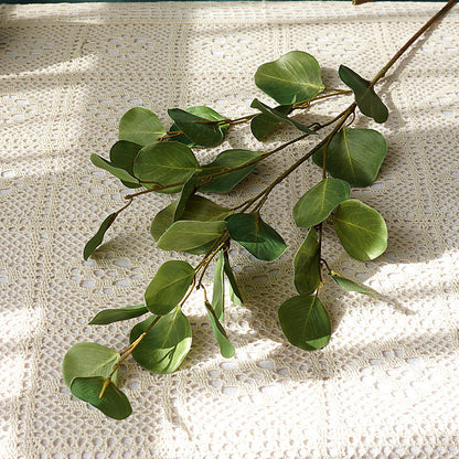 Single Stem French Eucalyptus Money Leaf Artificial Plant - Elegant Home Décor Piece for Timeless Style and Easy Maintenance