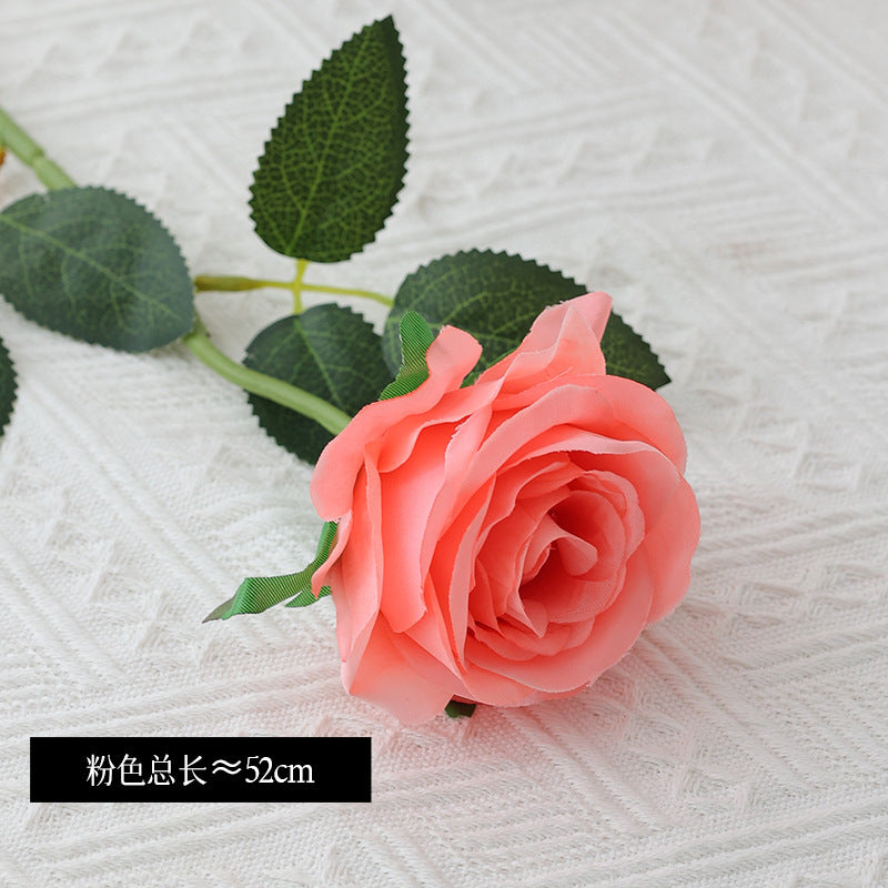 Stunning Single Silk Rose - Realistic Faux Flower for Outdoor Weddings, Valentine's Day Gifts, and Romantic Decor