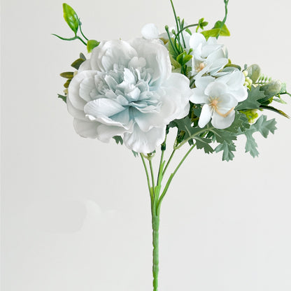 Stunning Peony and Hydrangea Faux Floral Arrangement for Weddings and Home Decor – Perfect for Soft Furnishing Design and Long-lasting Elegance