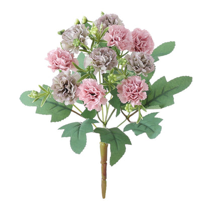 Vibrant Faux Carnation Bouquet for Home Decor, Weddings, and Photography Props – Realistic Artificial Flowers Perfect for Any Occasion