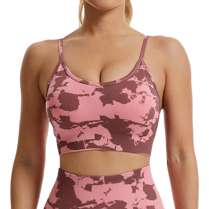 Camouflage Print Sports Bra for Women Comfortable and Supportive Activewear for Running Yoga and Fitness