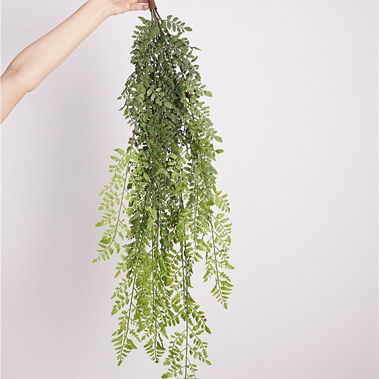 Lifelike Hanging Fern Plant - Elegant Faux Greenery with Realistic Moss for Stunning European-Style Decor and Landscaping