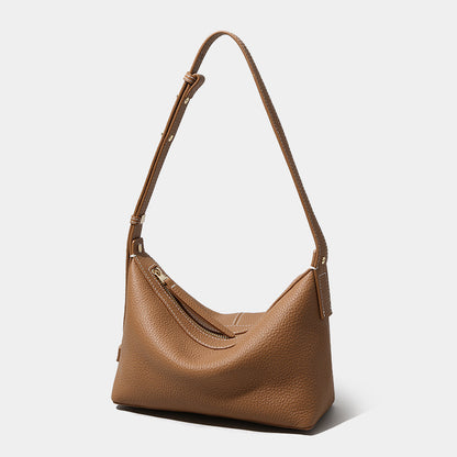 Genuine Grain Leather Hobo Bag Commuter Essential Versatile Crossbody for Everyday Chic Unique Design with Quality