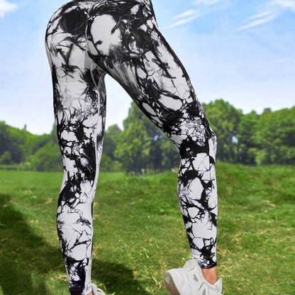 High Quality Tie Dye Seamless Yoga Pants High Waist Peach Butt Fitness Leggings for Comfort and Style