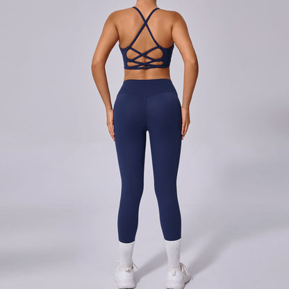 Fall and Winter Shock Absorbing Yoga Suit Set Quick Dry Tight Fitting Two Piece Fitness Outfit for Comfort and Performance