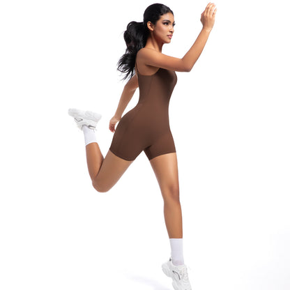 Yoga Bodysuit with Adjustable Straps for Dance Running and Fitness Workouts