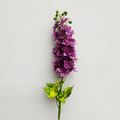 Extra Large Realistic Delphinium Artificial Flower – Stunning Purple Hyacinth Faux Floral Arrangement with Long Stem