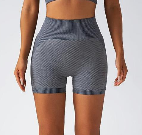 Seamless Quick Dry Women's Running Workout Set with Built In Chest Padding High Waisted Seamless Fitness Shorts Yoga Top for Comfort and Performance