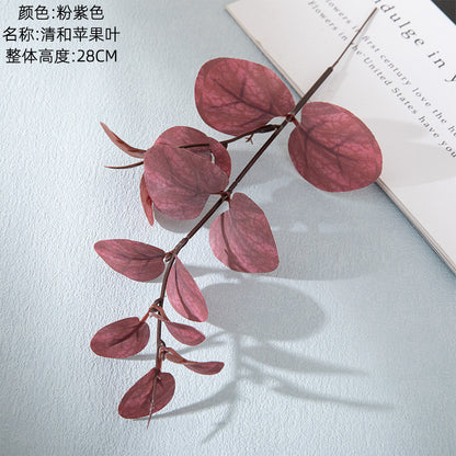 Lifelike Apple Leaf Artificial Flower Arrangement - Perfect for Wedding Decor, Home Styling, and Events - Trendy INS Aesthetic Design (Model MW22102)