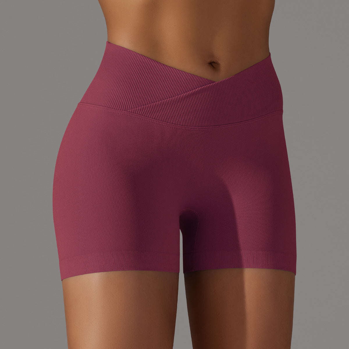 High Waisted Seamless Cross Shorts for Comfort Peach Lift Yoga Pants That Hug Your Curves Enhance Athletic Performance