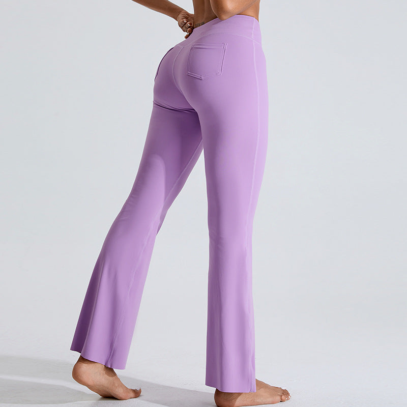 High Waisted Butt Lifting Yoga Flare Pants for Women Quick Dry Comfortable and Workout Leggings with a Relaxed Fit