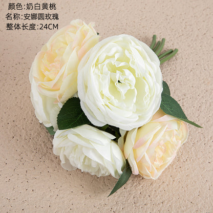 Realistic Artificial Rose Bouquet for Weddings and Home Decor - GF13941/5 - Stunning Faux Flowers for Lasting Beauty and Elegance