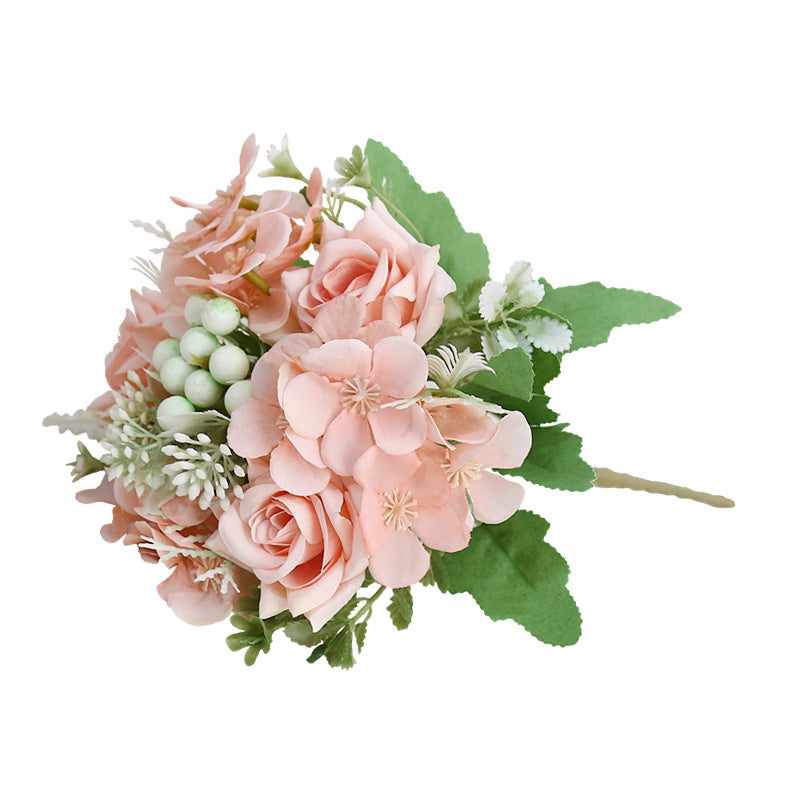 Realistic Artificial Flower Berry Corner Rose Bouquet for Living Room Decoration - Perfect Wedding Handheld Flowers & Photography Props