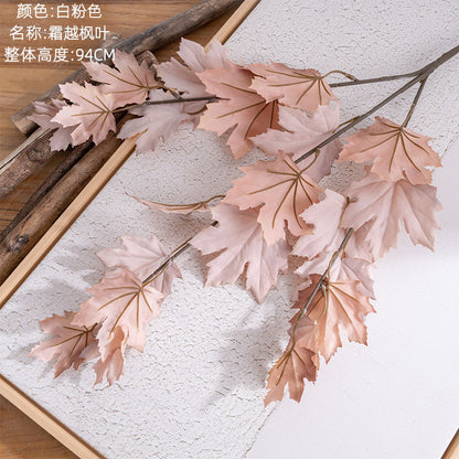 Artificial Single Stem Green Maple Leaf Flower - Perfect for Weddings and Home Décor - Durable & Realistic Faux Floral Arrangement CL12001