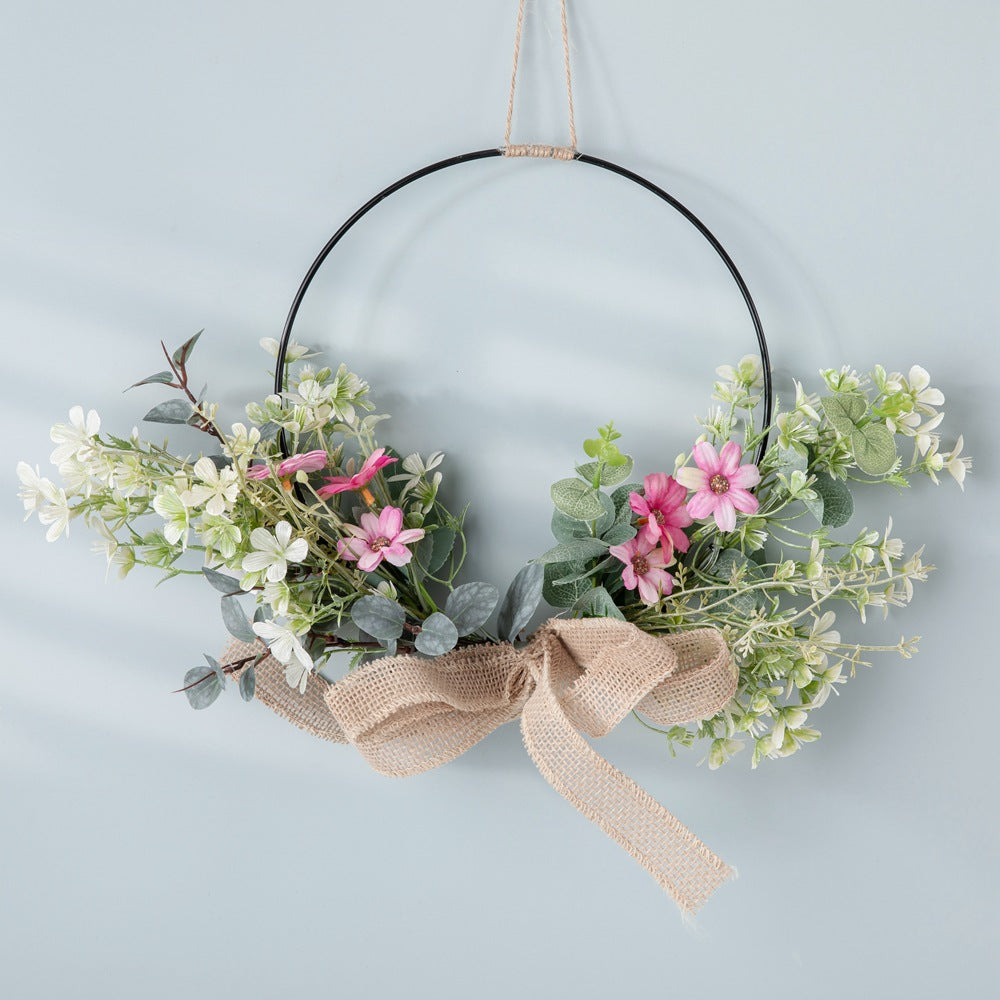 Stylish Artificial Half-Circle Floral Bouquet for Home Decor | Charming Wedding Handheld Flower Arrangement | Beautiful Wall Hanging Decoration CF01223