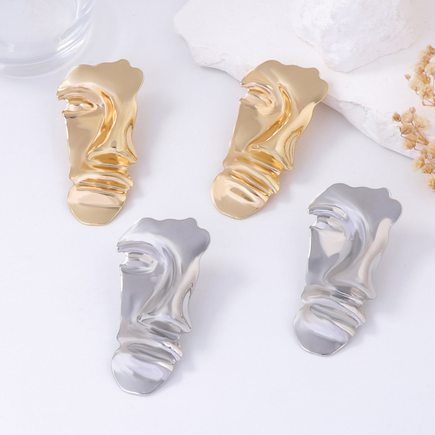 Unique Luxe Cold Aesthetic Creative Design Face Mask Jewelry Set - Elevate Your Style with Exceptional Artistry and Distinctive Charm
