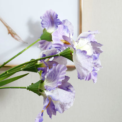 Luxurious Faux Iris Flower Arrangement for Weddings, Home Décor, and Photography Props – Stunning Table Centerpiece for Living Rooms