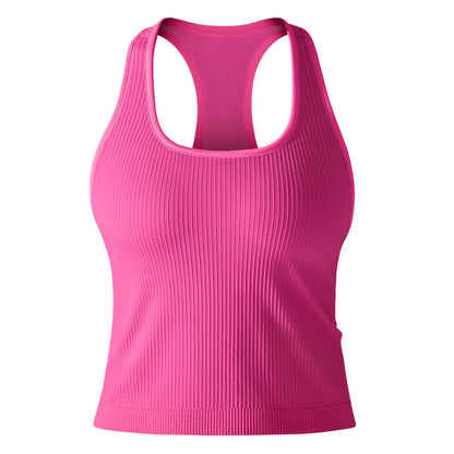 High Performance Seamless Sports Bra and Tank Top Combination for Intense Running Yoga and Gym Workouts with Flexibility and Support