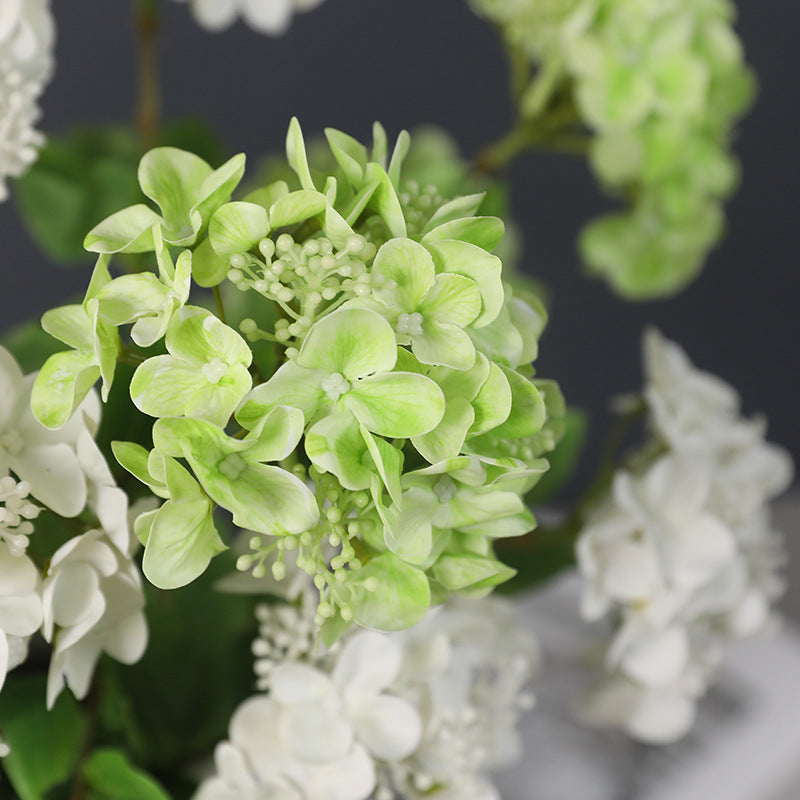 Realistic Touch Double-Headed Hydrangea Faux Flower - Fresh & Stylish Home Decor Ideal for Weddings and Events