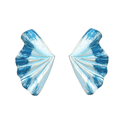 Stylish Minimalist Alloy Leaf-Shaped Stud Earrings - Unique Design for Everyday Wear, Perfectly Versatile for All Occasions