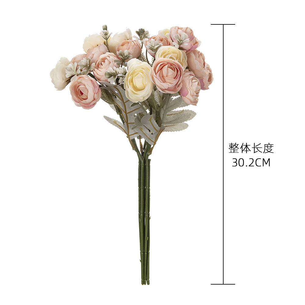 Vibrant Realistic Kyoko Tea Bud Faux Flowers for Home Decor | Perfect for Weddings, Events, and Charming INS Style Arrangements MW83113