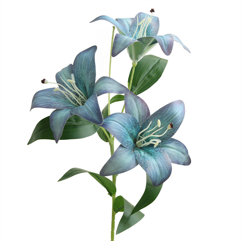 Luxurious Touch Realistic Scented Lily Faux Flowers - Elegant Home Decor Arrangement for Table Centerpieces and Tea Party Decoration