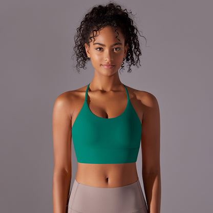 Elevate Your Workout with Our Women's Strappy Back Yoga Bra Triangle Design Supportive Sports Top for Yoga Gym and Everyday Wear