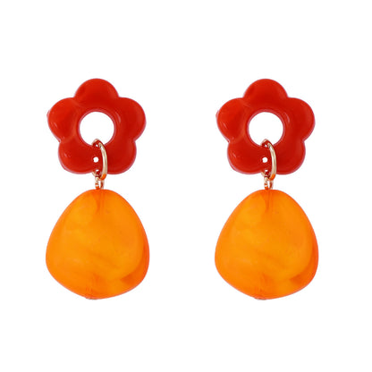 Minimalist Fresh Design: Unique Hollow Floral Geometric Drop Earrings for Women - Exquisite Everyday Accessory for Effortless Style