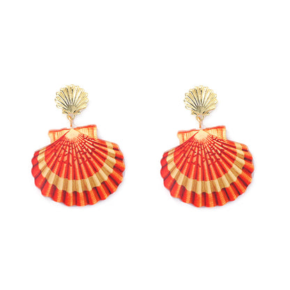 Chic Vacation-Inspired Acrylic Ocean Animal Dangle Earrings - Unique, Minimalist Design for Versatile Everyday Wear