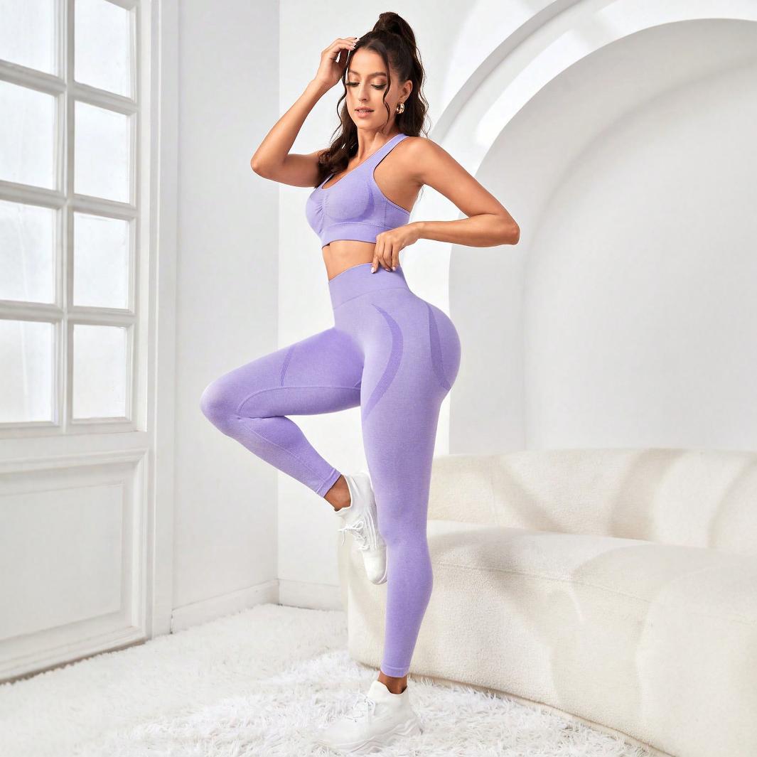 Seamless Peach Yoga Pants High Waisted Butt Lifting Fitness Leggings for Comfort and Support