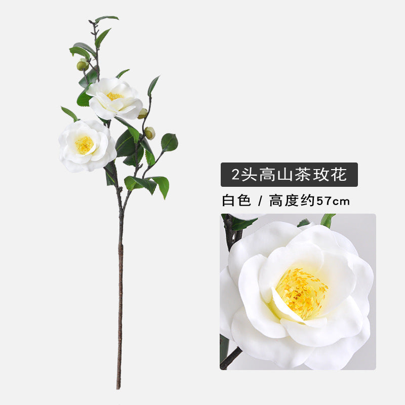 Stunning Artificial Mountain Camellia Floral Arrangement - Perfect Korean-Style Home Décor for Living Rooms and Decorative Displays