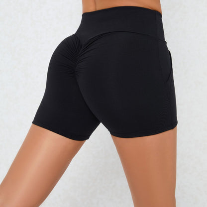 Peach Butt Pocket Yoga Shorts for Women Summer Compression Fitness Pants for High Performance Running Quick Drying and Butt Lifting Support