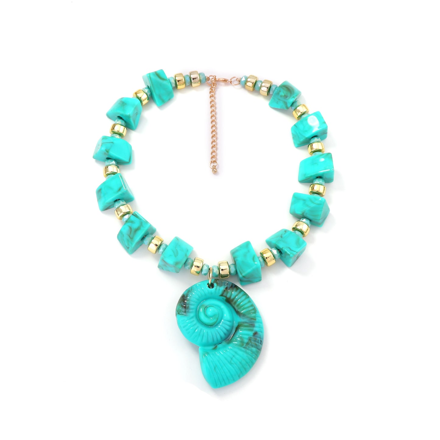 Unique Designer Summer Ocean-Inspired Colorful Pendant Necklace for Women - Perfect for Vacation Vibes and Everyday Wear