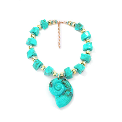Unique Designer Summer Ocean-Inspired Colorful Pendant Necklace for Women - Perfect for Vacation Vibes and Everyday Wear