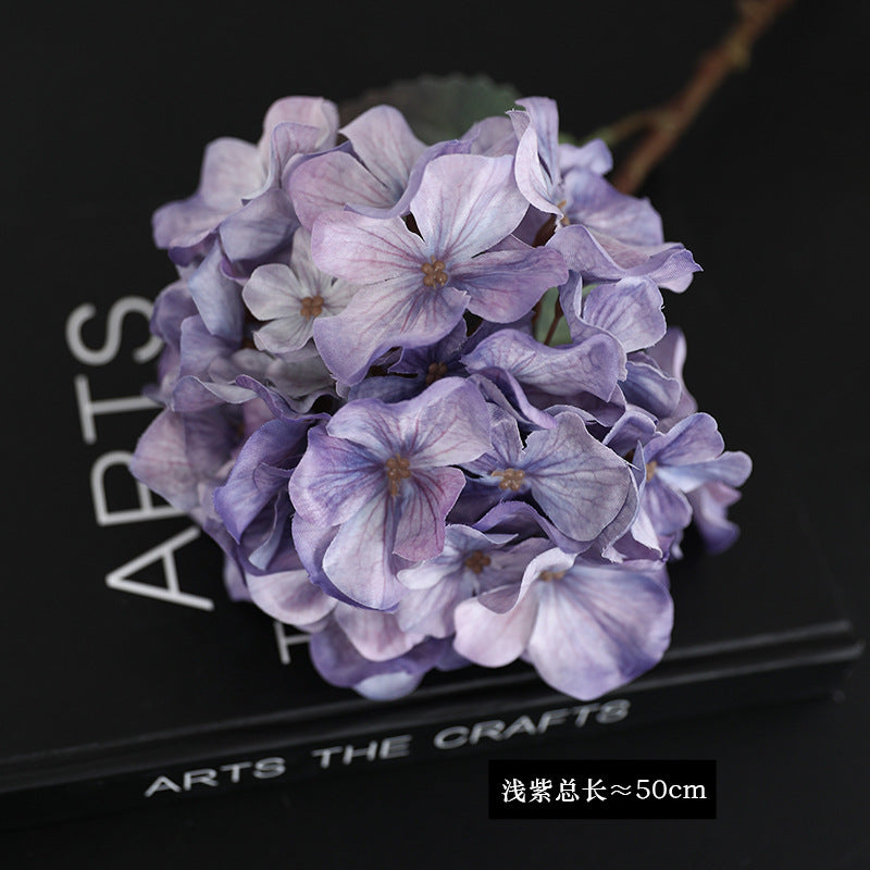 Realistic Single Stem Hydrangea Artificial Flower -  Quality Home and Hotel Decor for Weddings and Event Aisles, Stunning Faux Floral Arrangement