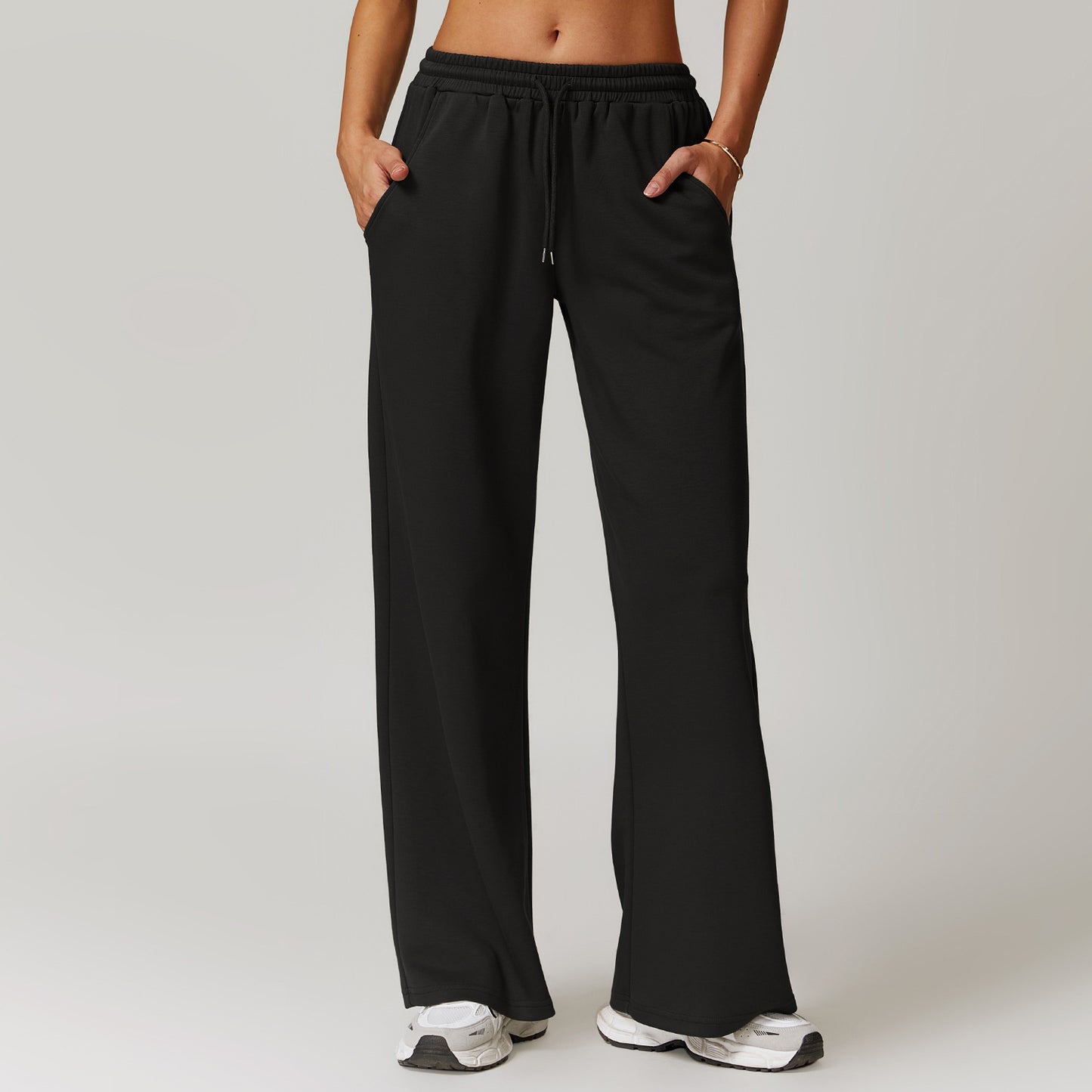 Spring Lightweight High Waisted Loose Fit Straight Leg Casual Pants Versatile and Comfortable Athletic Sweatpants for Everyday Wear