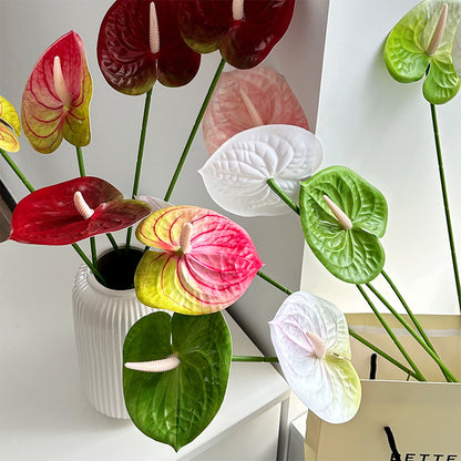 Stunning 3D Printed Simulated Flowers - White and Red Anthurium for Weddings, Floral Arrangements, and Home Decor - Perfect for Event Styling and Soft Furnishings!