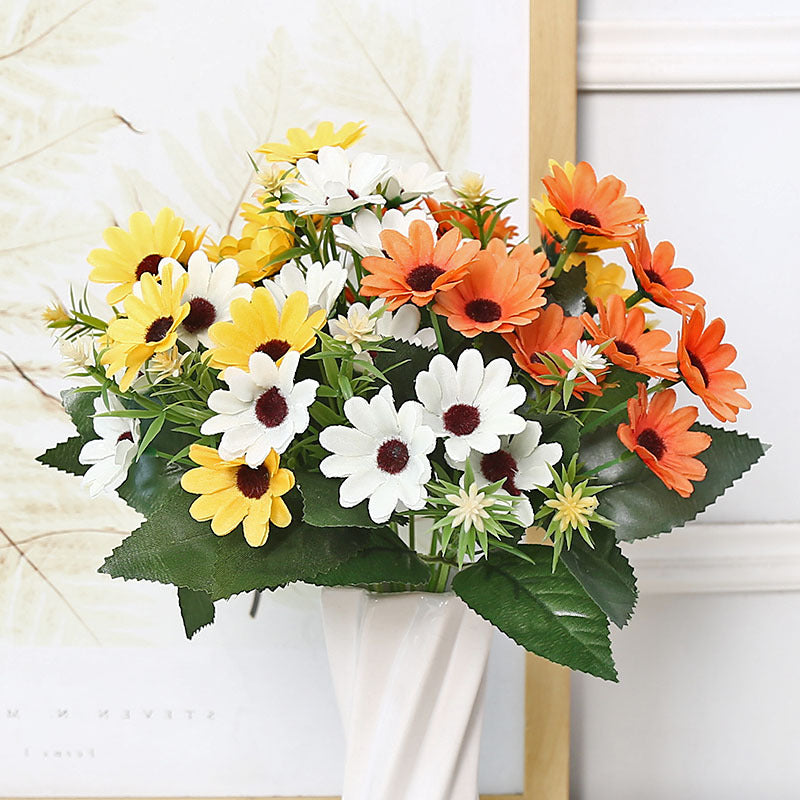 Realistic Faux Daisy Silk Flowers - Perfect for Outdoor Garden Decor, Stylish Home Accents & Low-Maintenance Floral Arrangements