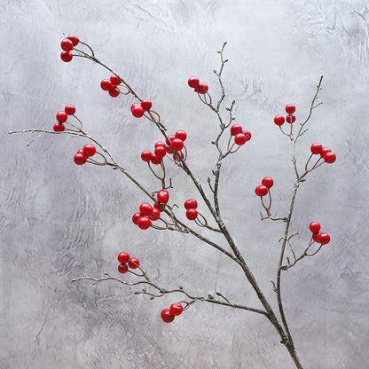 Luxury Faux Red Prosperity Berry Branch - Exquisite  New Year Home Décor for Spring Festival Celebrations & Elegant Floral Arrangements