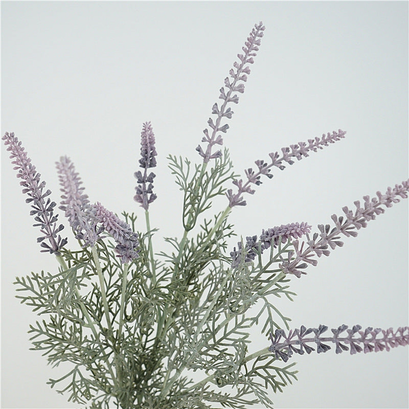 Elegant Nordic-Inspired Artificial Lavender Bouquet - Perfect Home Decoration, Bridal Arrangements, and Special Event Floral Displays - Durable Plastic Faux Flower Decor