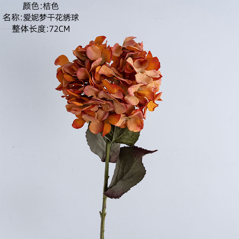 Stylish INS Home Decor: Dried Hydrangea Faux Flowers - Beautifully Realistic Artificial Blooms for Effortless Elegance - Model DY1-4132B